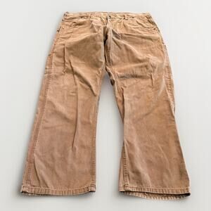Key Dungarees Mens Brown Duck Heavyweight Cotton Carpenter Pants Size 40x30